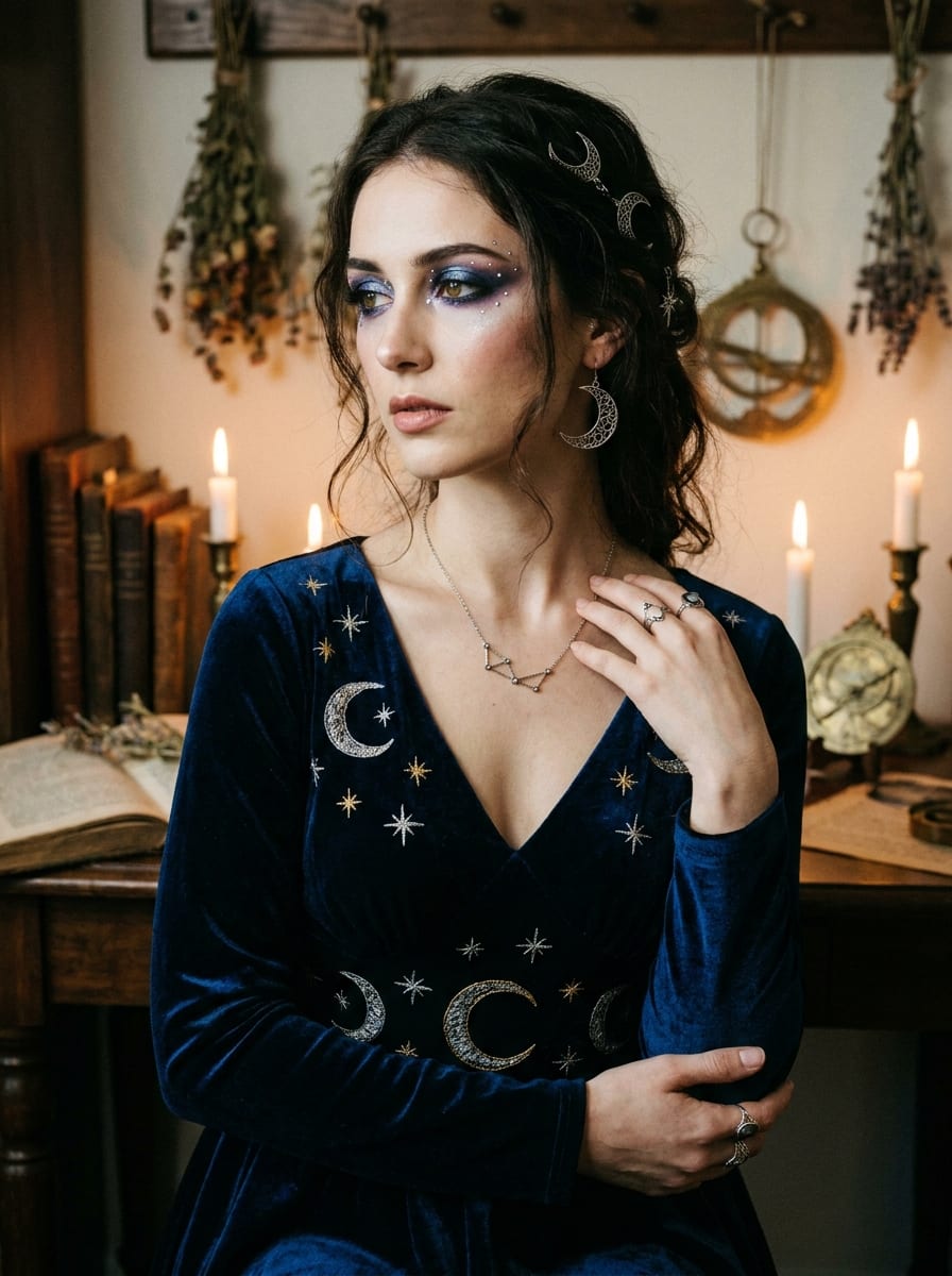 Mond- und Sterne-Kostüm - Halloween Kostüm Frauen